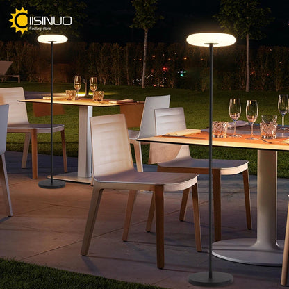 Lampa solara de exterior cu picior,perfecta pentru a lumina terasele,piscinele, material otel inox