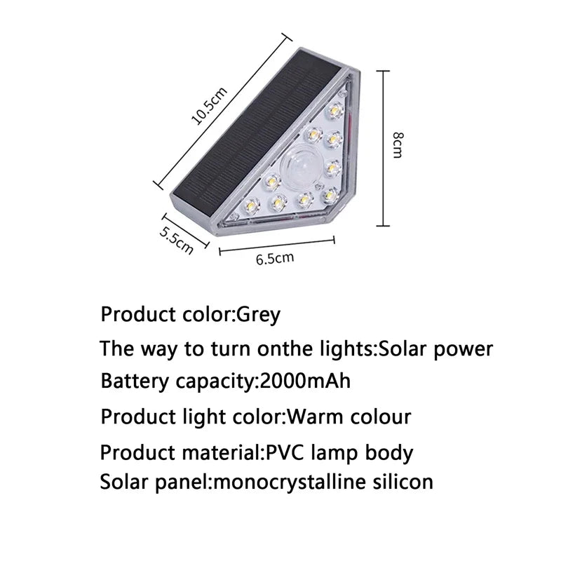 Lamapa solara LED pentru iluminat scari exterioare IP68